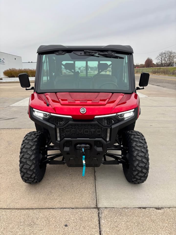 2026 Cfmoto U10 Pro Highland Crew Cab Utility Side by Side Red