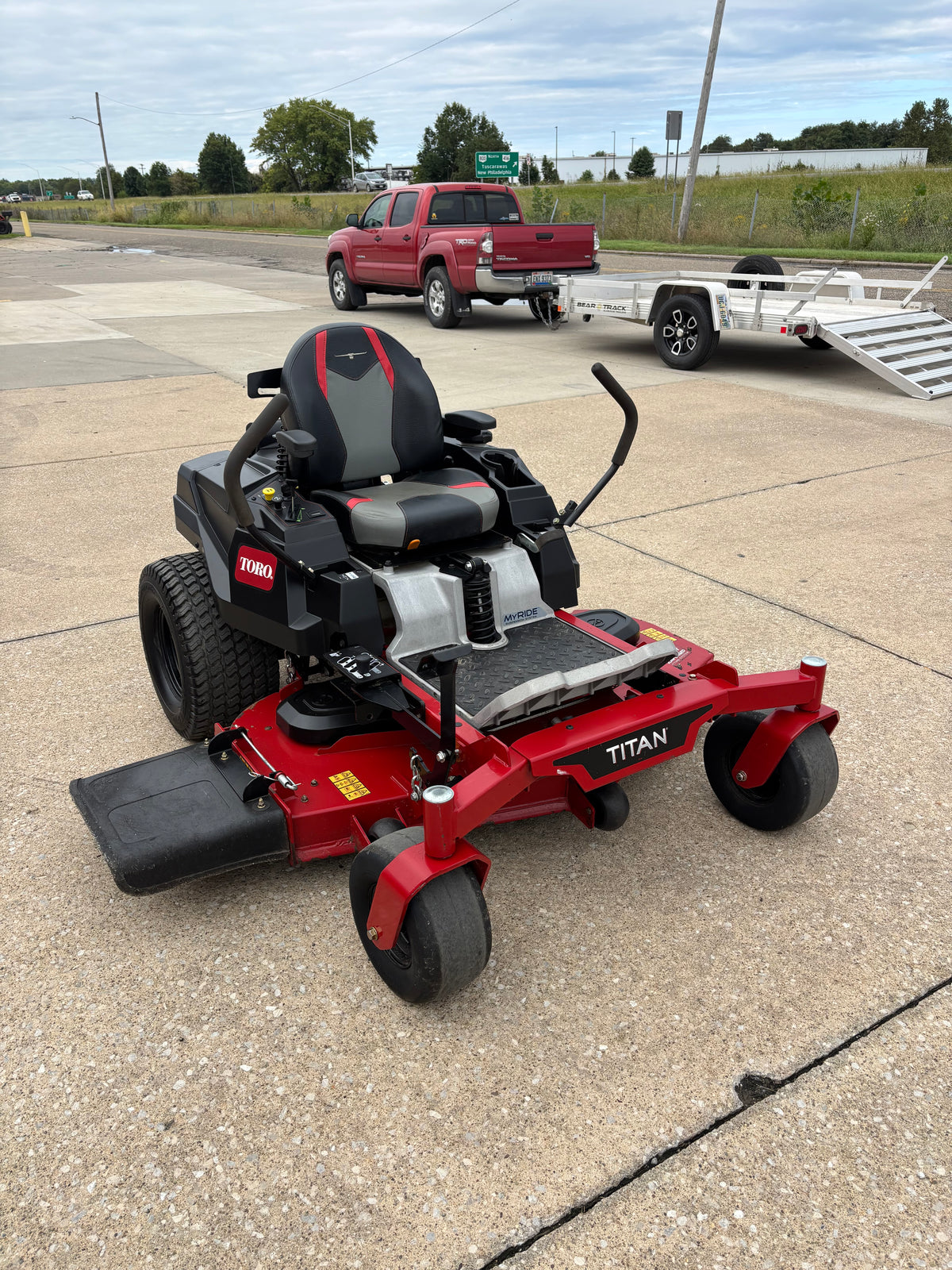 Used Toro Titan 54-inch zero-turn mower.