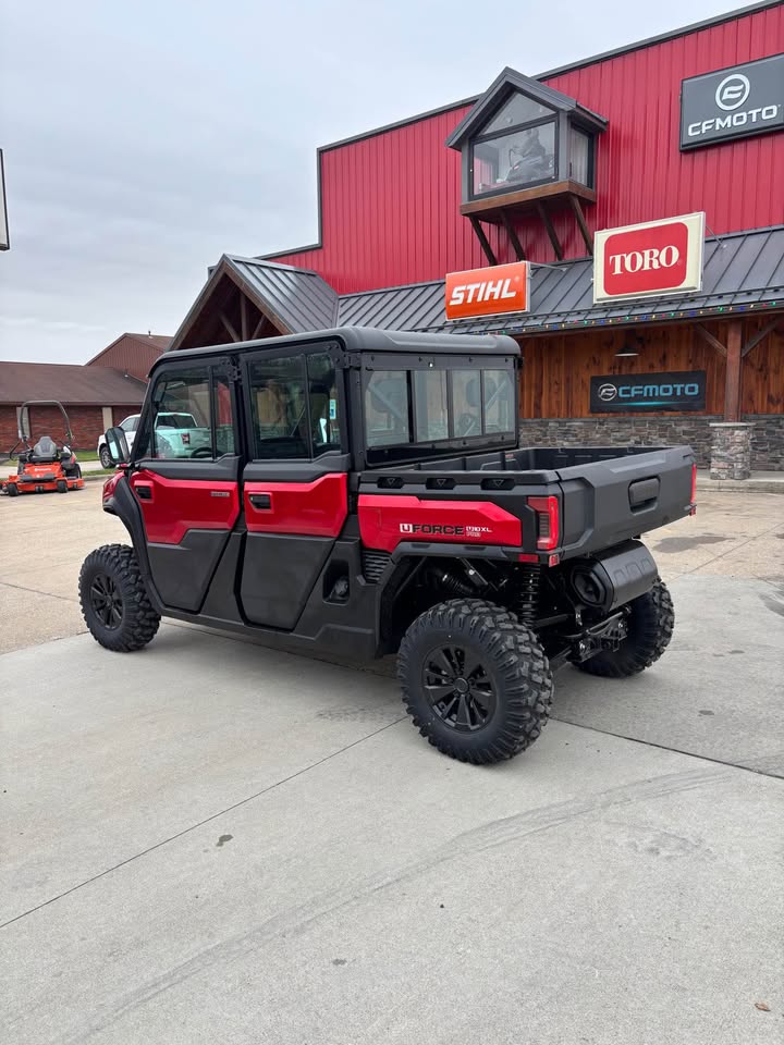 2026 Cfmoto U10 Pro Highland Crew Cab Utility Side by Side Red
