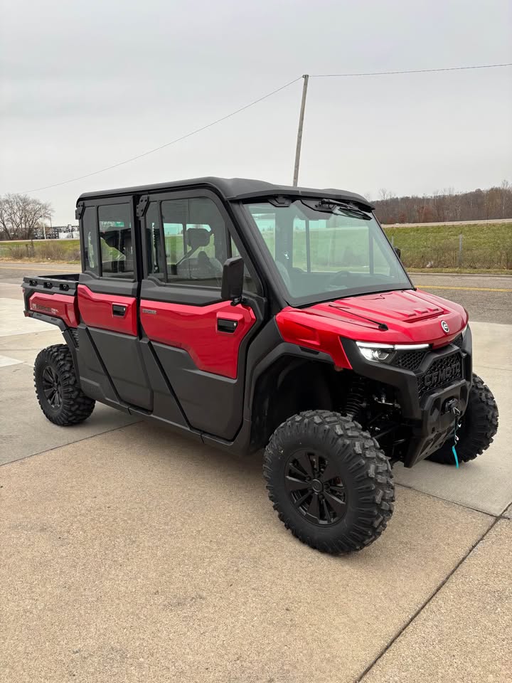 2026 Cfmoto U10 Pro Highland Crew Cab Utility Side by Side Red