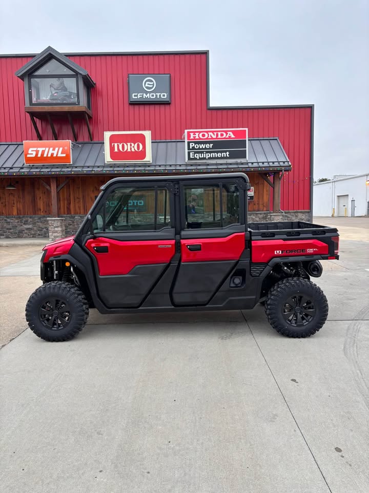 2026 Cfmoto U10 Pro Highland Crew Cab Utility Side by Side Red