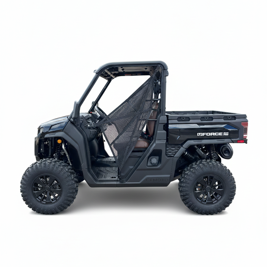 Black off-road vehicle on a white background