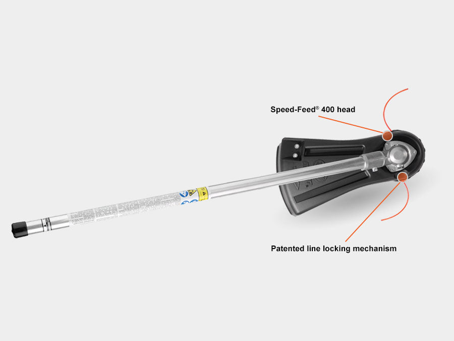 ECHO PAS trimmer attachment cutting head detail
