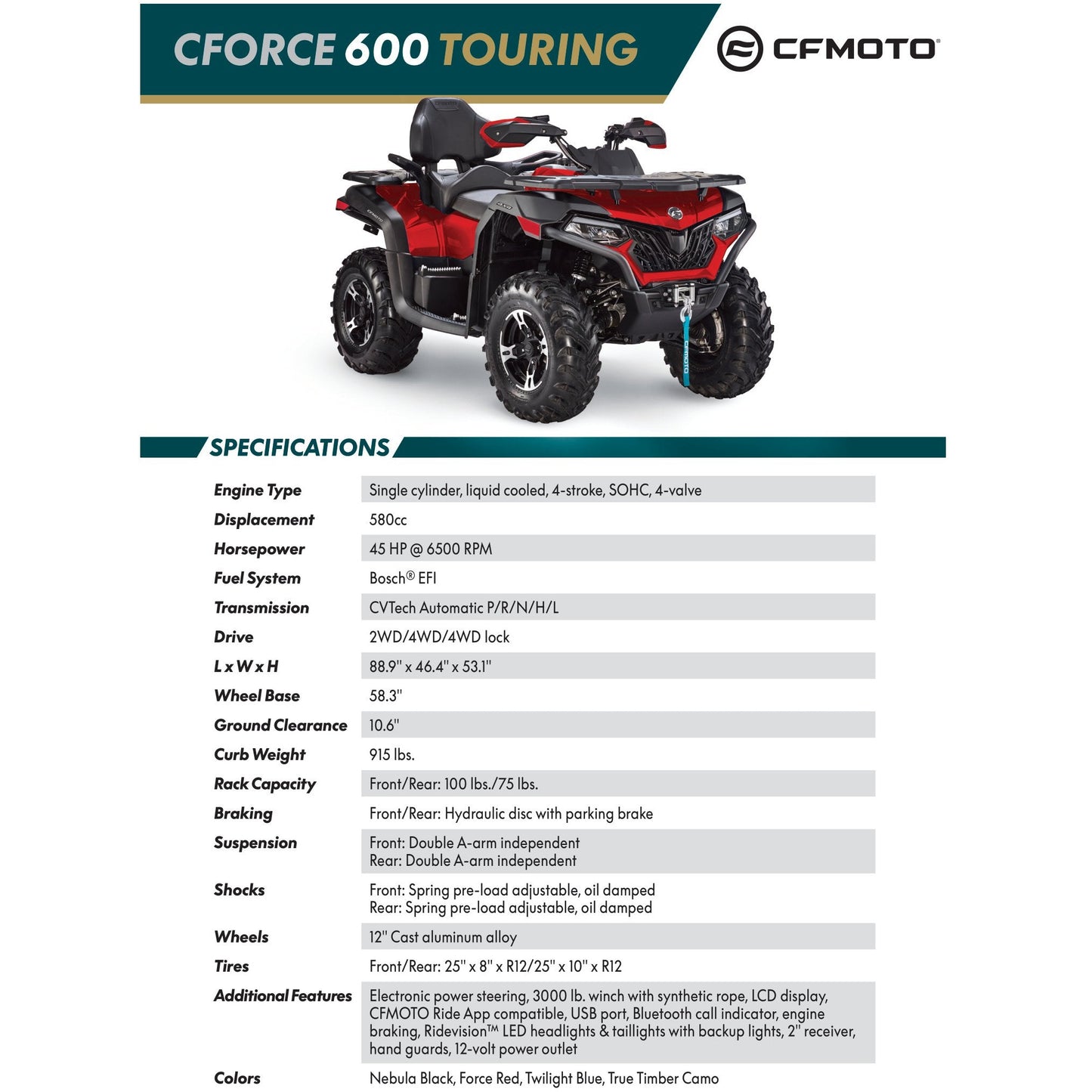 Cfmoto Cforce 600 Touring